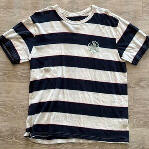 Dark Wave Men's Striped Tee - Black and White